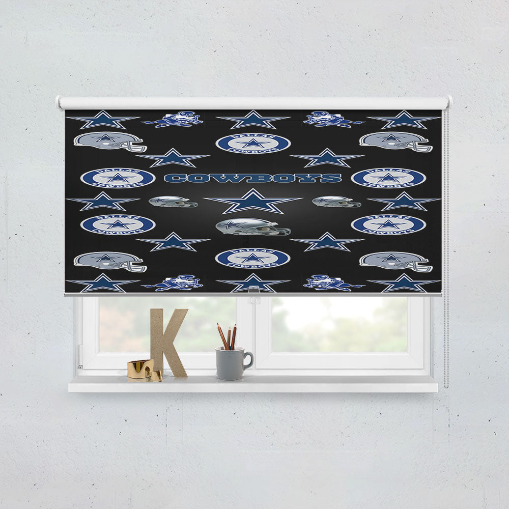 Dallas Cowboys Logo Pattern Window Roller Blinds Shades