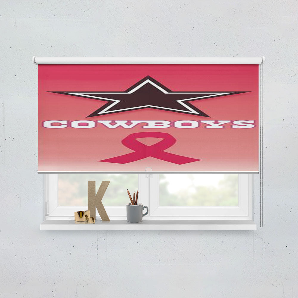 Dallas Cowboys Pink Ribbon Window Roller Blinds Shades