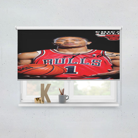 Derrick Rose Blk Bkg Window Roller Blinds Shades