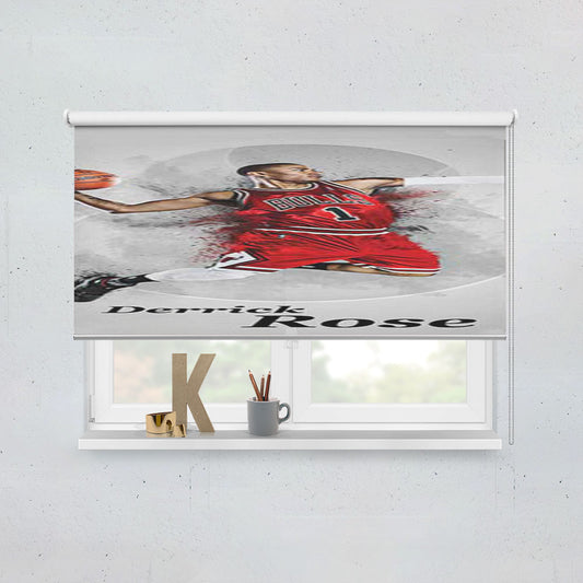 Derrick Rose Grey Circles Window Roller Blinds Shades