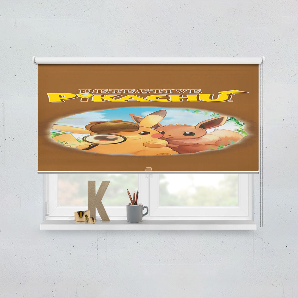 Detective Pikachu Poster Window Roller Blinds Shades