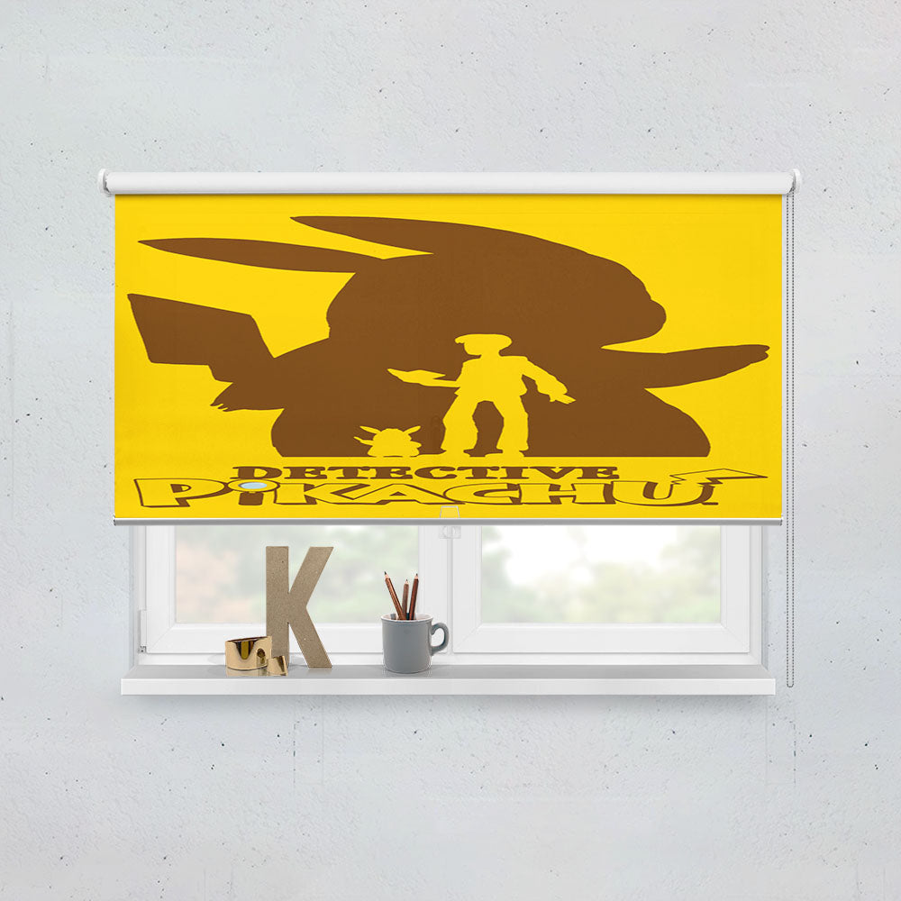 Detevtive Pikachu Wallpaper Window Roller Blinds Shades