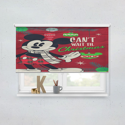 Disney Can'T Wait Til Christmas Mickey Window Roller Blinds Shades