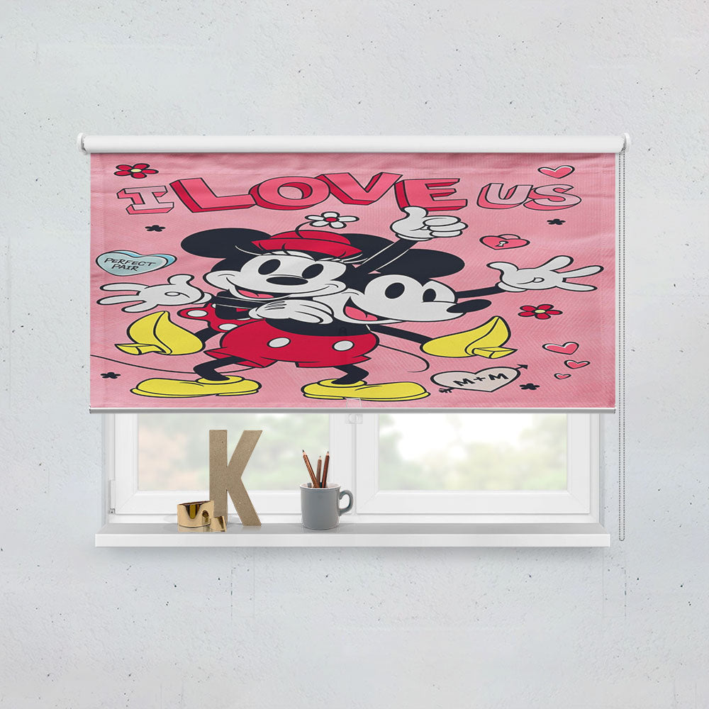 Disney I Love Us Mickey And Minnie Window Roller Blinds Shades