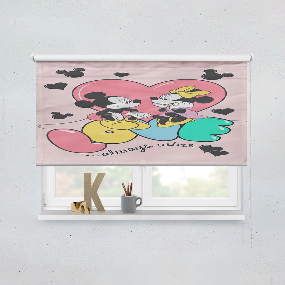 Disney Love Always Wins Mickey & Minnie Window Roller Blinds Shades