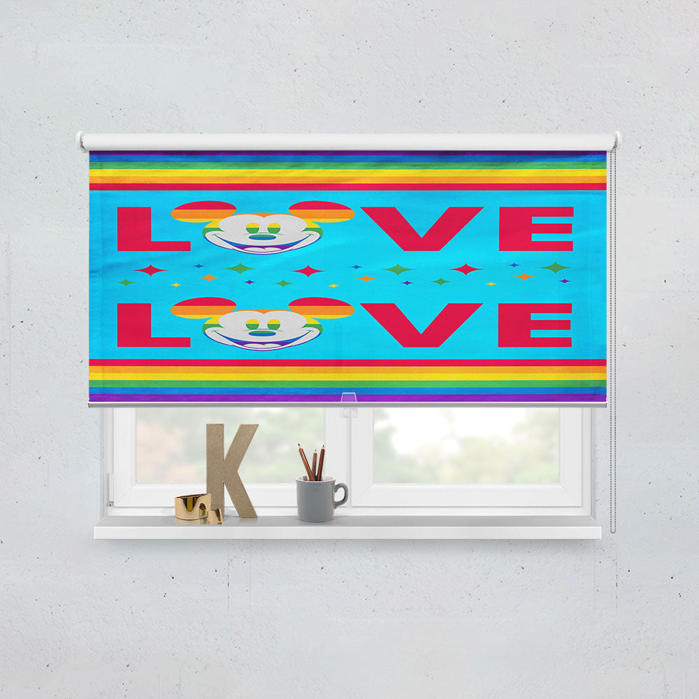 Disney Love Is Love Pride Mickey Window Roller Blinds Shades