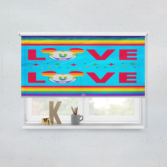 Disney Love Is Love Pride Mickey Window Roller Blinds Shades