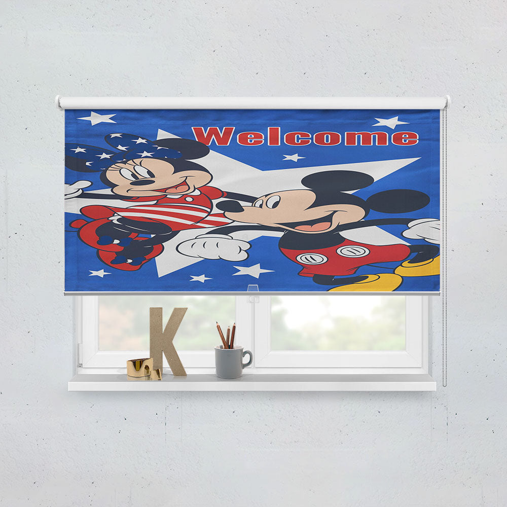 Disney Mickey And Minnie Usa Welcome Window Roller Blinds Shades