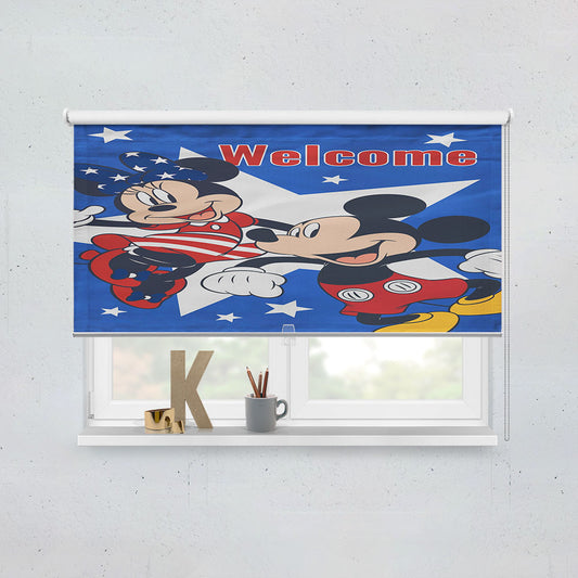 Disney Mickey And Minnie Usa Welcome Window Roller Blinds Shades