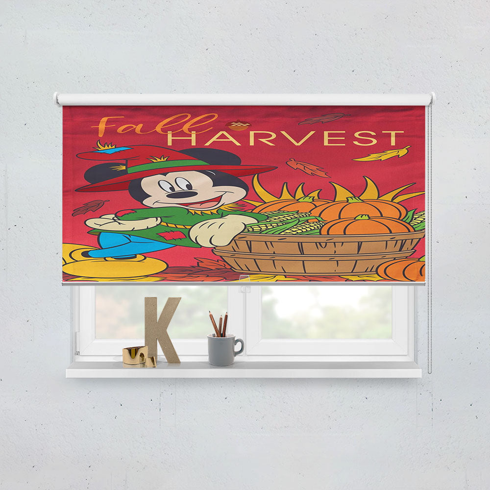 Disney Mickey Harvest Thanksgiving Window Roller Blinds Shades