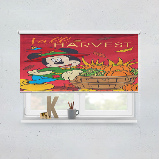 Disney Mickey Harvest Thanksgiving Window Roller Blinds Shades