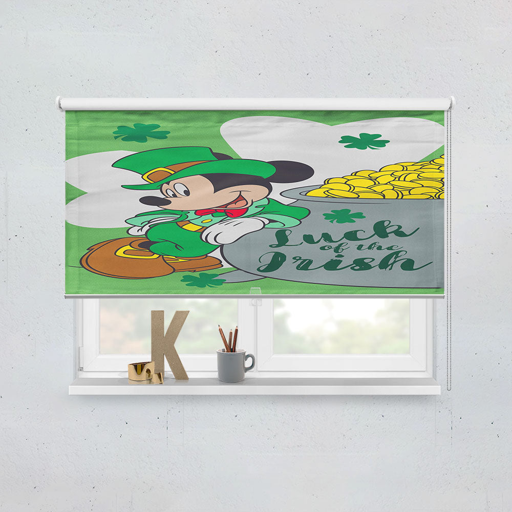 Disney Mickey Luck Of The Irish Window Roller Blinds Shades