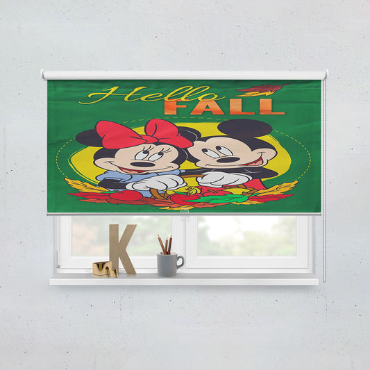Disney Mickey Minnie Hello Fall Window Roller Blinds Shades