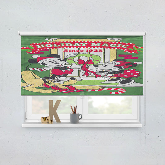 Disney Mickey Minnie Pluto Holiday Window Roller Blinds Shades