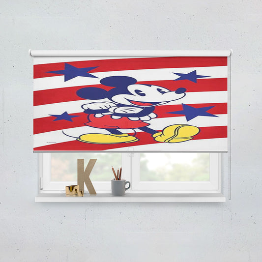 Disney Mickey Mouse Stars And Stripes Window Roller Blinds Shades