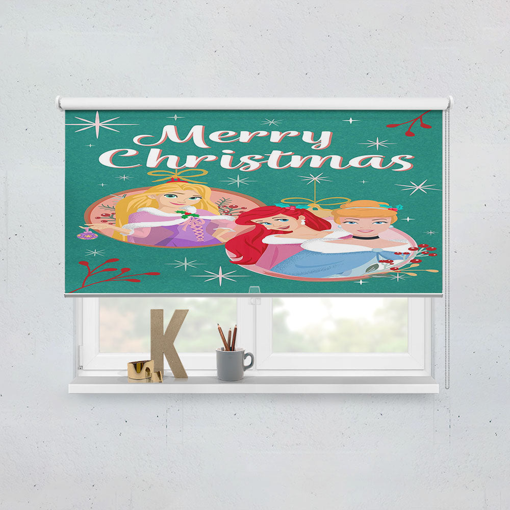 Disney Princess Christmas Ornaments Window Roller Blinds Shades