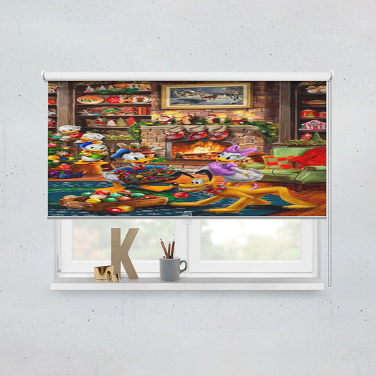 Donald Duck And Daisy Duck Christmas Window Roller Blinds Shades