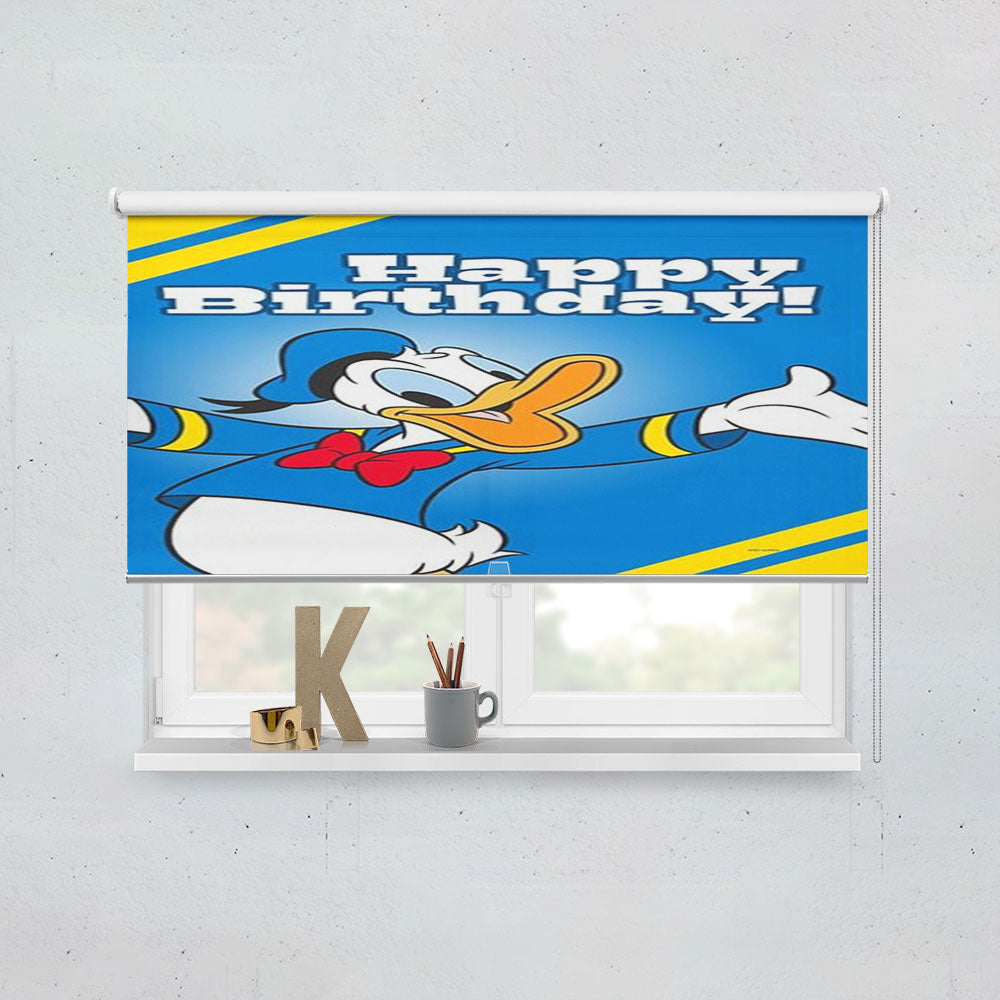 Donald Duck Happy Birthday Window Roller Blinds Shades