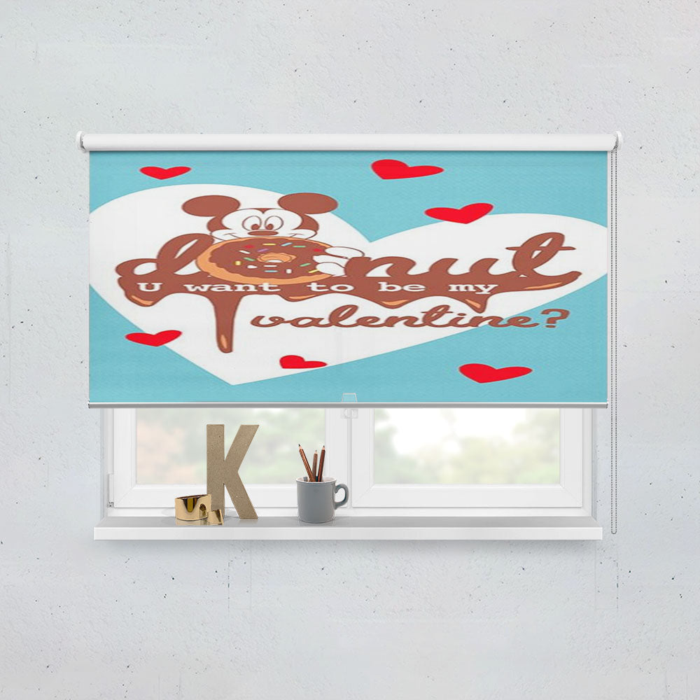 Donut Valentine Mickey Window Roller Blinds Shades