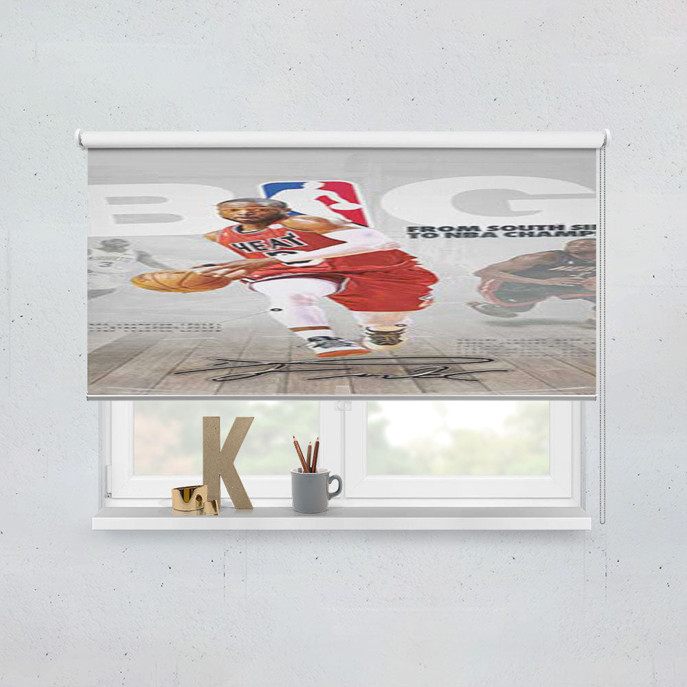 Dwyane Wade Chicago Bulls Window Roller Blinds Shades