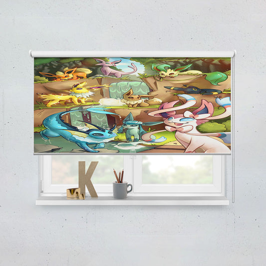 Eeveelutions Pokemon Wallpapers Window Roller Blinds Shades