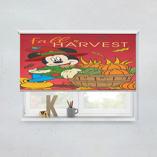 Fall Harvest Mickey Window Roller Blinds Shades