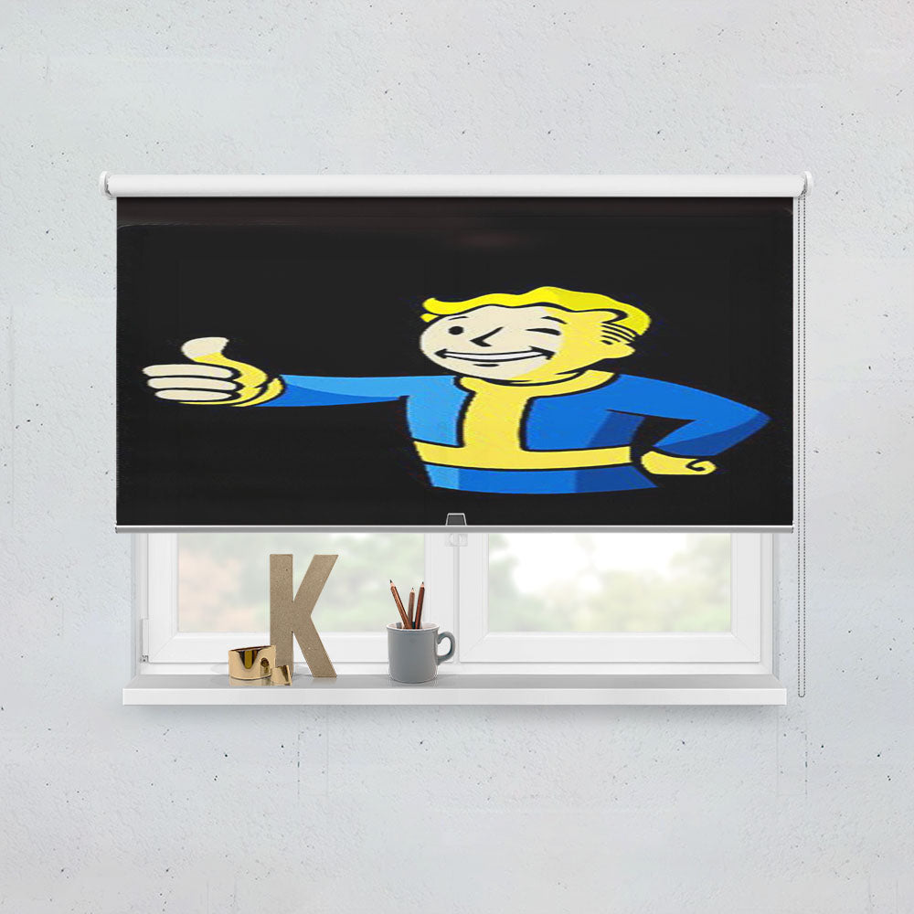Fallout 4 Vault Boy Dark Window Roller Blinds Shades