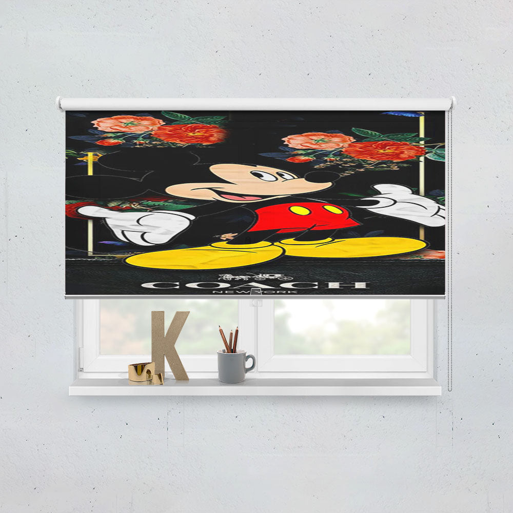 Flowers Coach Mickey Mouse New 49 Window Roller Blinds Shades