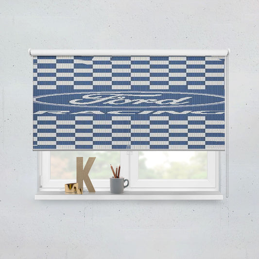 Ford Racing Pattern Window Roller Blinds Shades