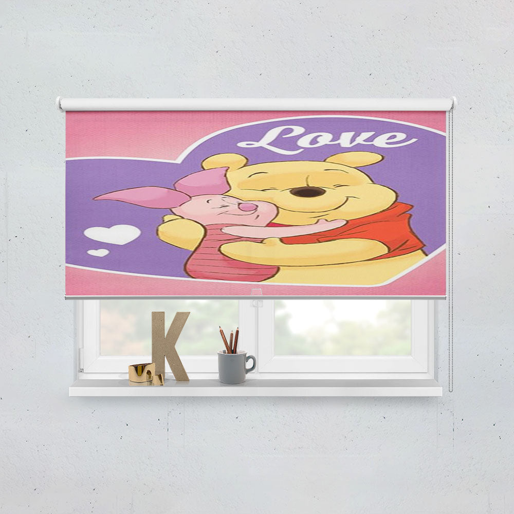 Friendship Love Pooh & Piglet Window Roller Blinds Shades