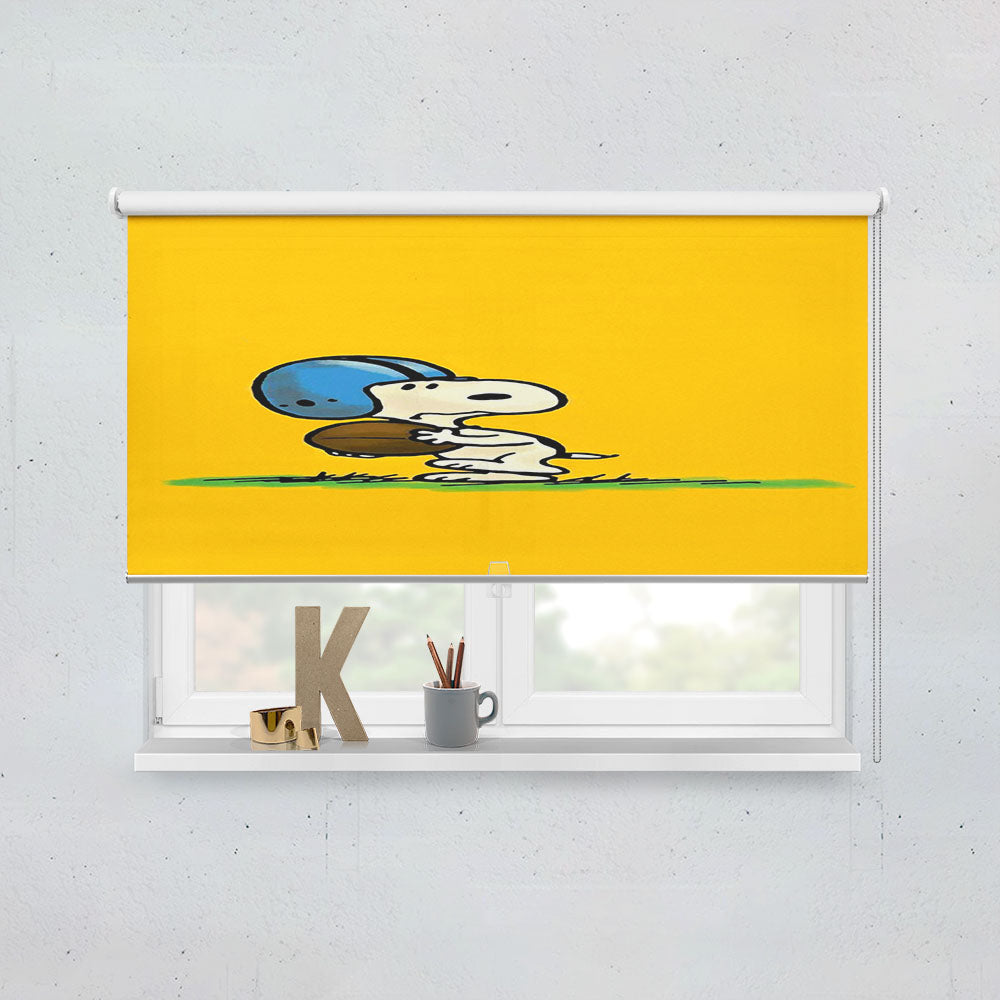 Funny Snoopy Play Football Window Roller Blinds Shades
