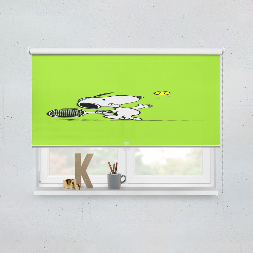Funny Snoopy Play Tennis Window Roller Blinds Shades