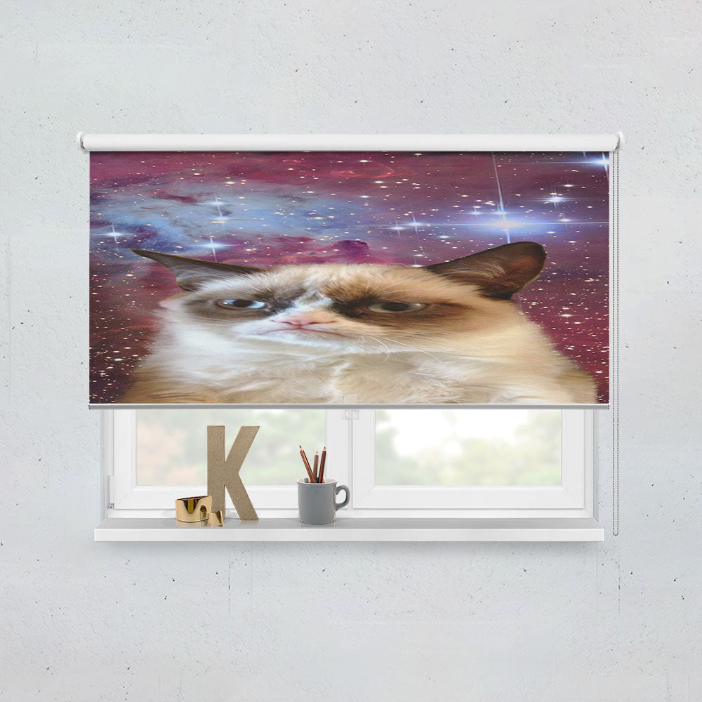 Galaxy Grumpy Cat  Window Roller Blinds Shades
