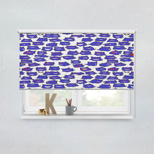 Gengar Pattern Ghost Pokemon Window Roller Blinds Shades