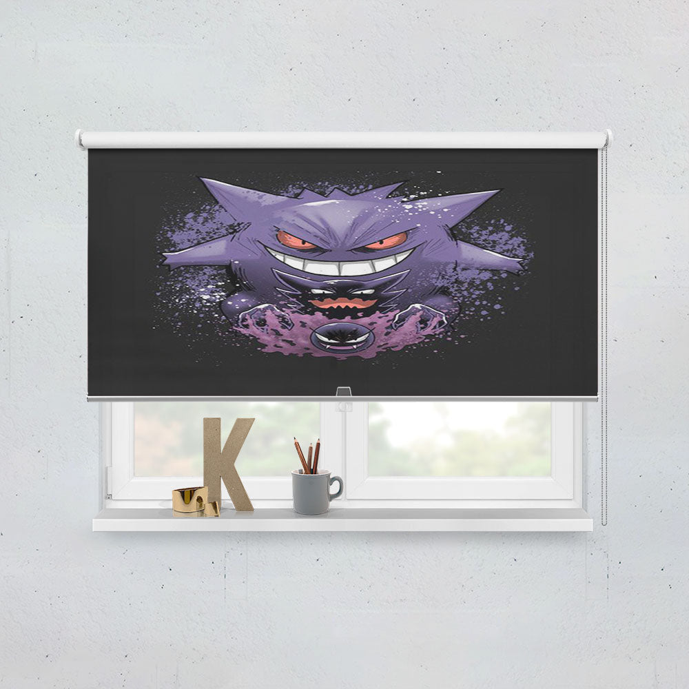Gengar Pokemon 3 Window Roller Blinds Shades