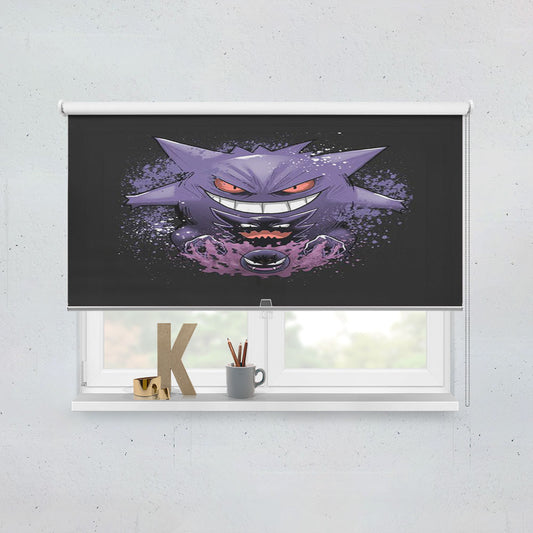 Gengar Pokemon 3 Window Roller Blinds Shades