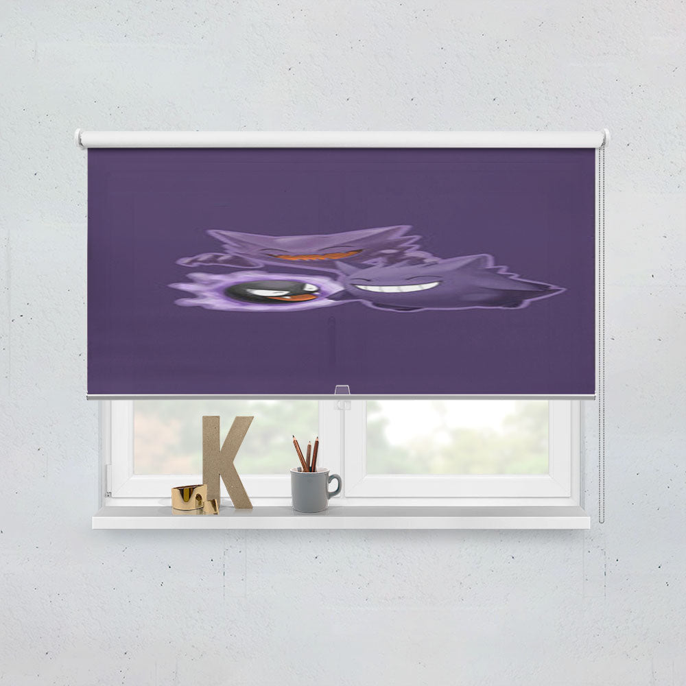 Gengar Pokemon Purple Window Roller Blinds Shades