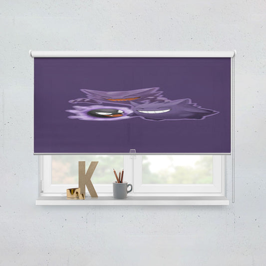 Gengar Pokemon Purple Window Roller Blinds Shades