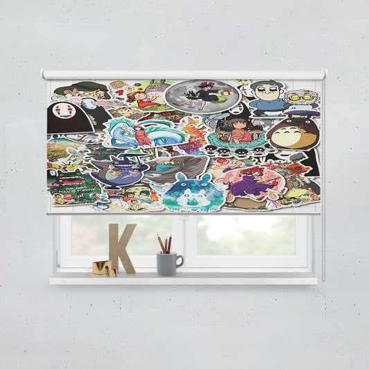Ghibli Totoro Spirited Away Kiki Best Animated Movie Window Roller Blinds Shades