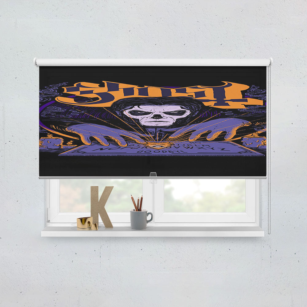 Ghost Band Illustration Of Dark Window Roller Blinds Shades