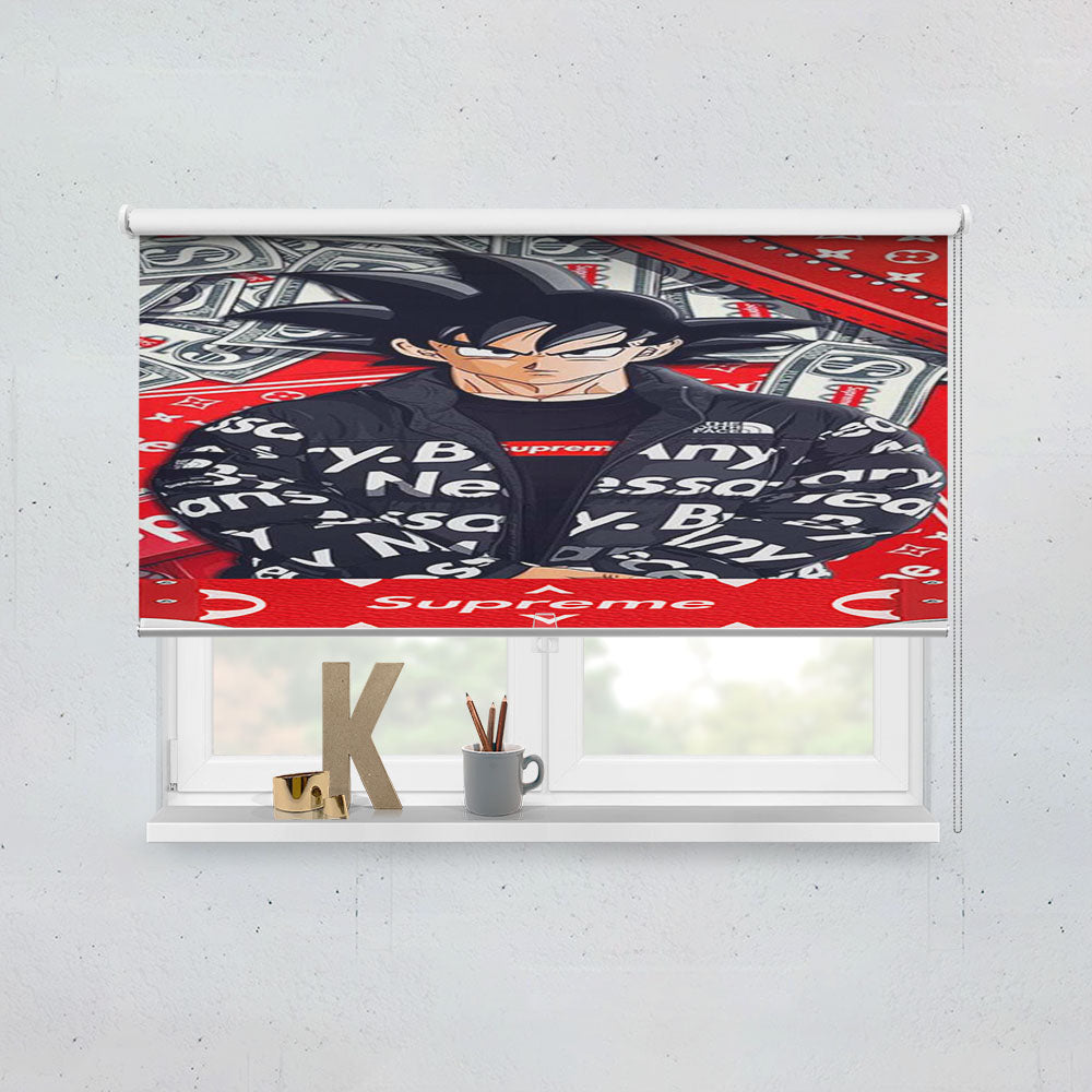 Goku In Supreme Louis Vuitton Mode Window Roller Blinds Shades