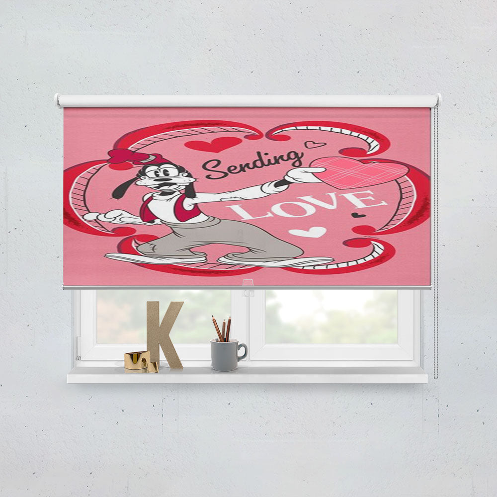 Goofy Sending Love Window Roller Blinds Shades