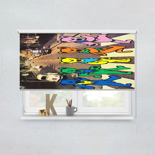 Grateful Dead Bear The Beatle Window Roller Blinds Shades