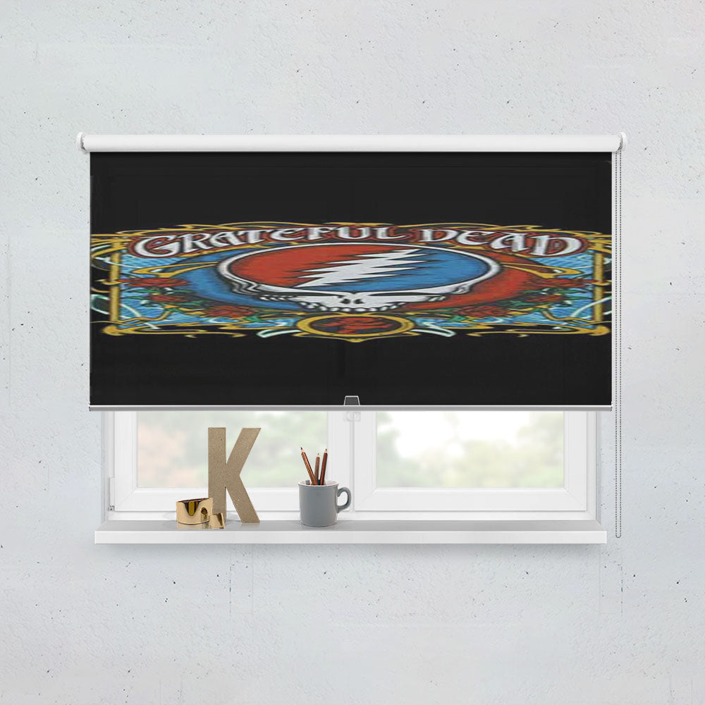 Grateful Dead Black Roses Window Roller Blinds Shades