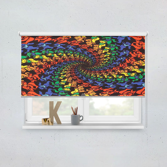 Grateful Dead Dancing Bears Window Roller Blinds Shades