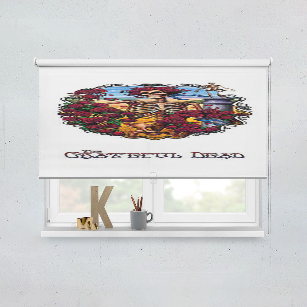 Grateful Dead Elaborate Frame Skeleton Window Roller Blinds Shades