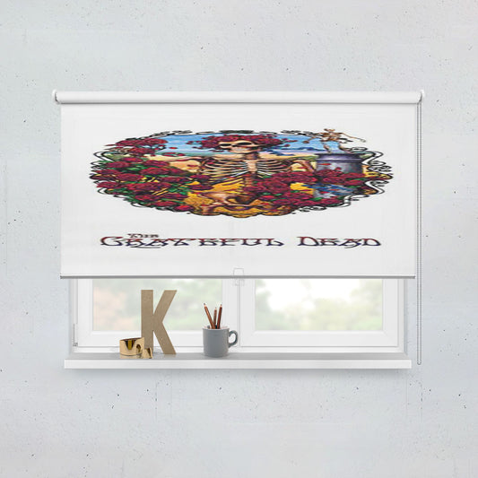 Grateful Dead Elaborate Frame Skeleton Window Roller Blinds Shades