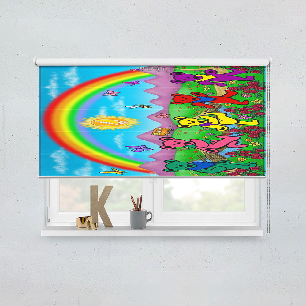Grateful Dead Rainbow Wallpapers Window Roller Blinds Shades