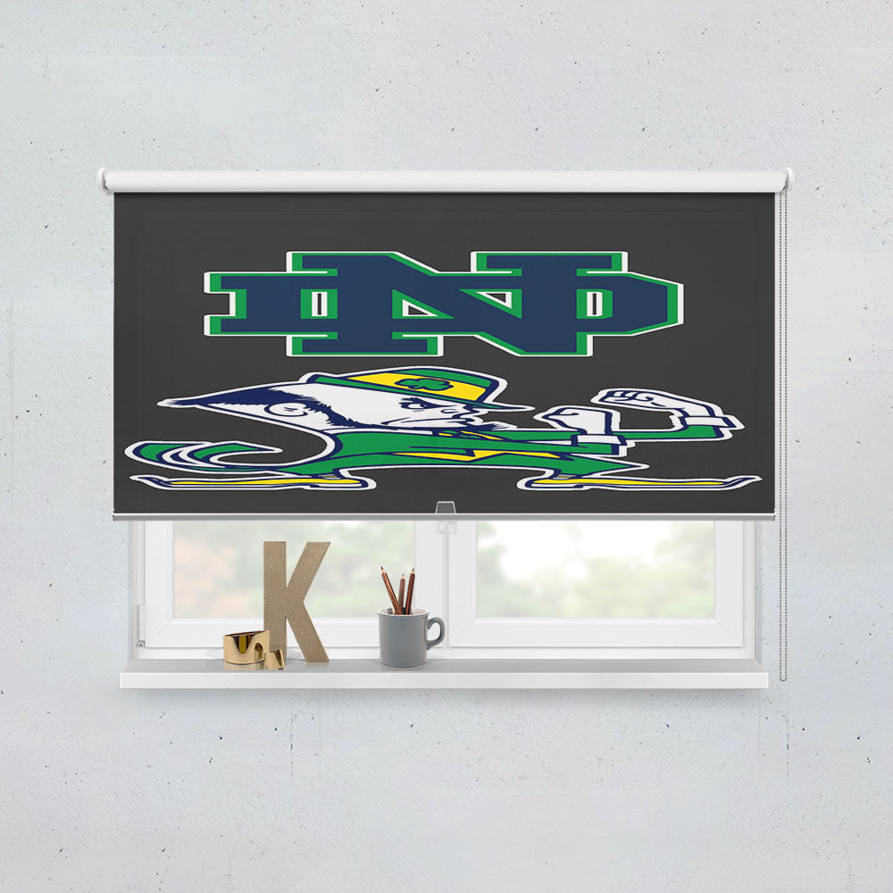 Grey Notre Dame Fighting Irish Window Roller Blinds Shades