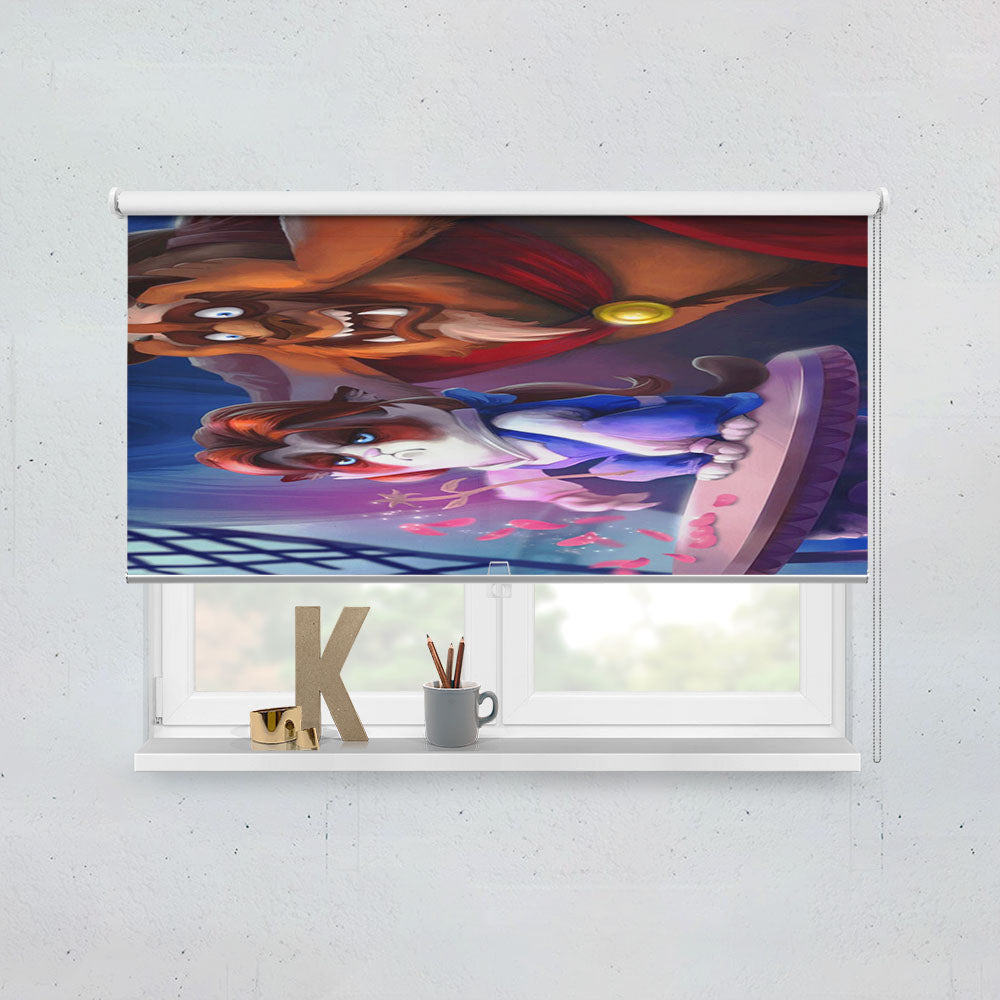 Grumpy Cat And The Beast  Window Roller Blinds Shades
